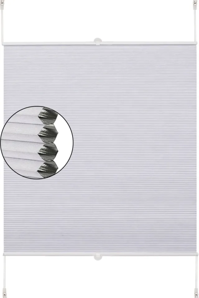 Bolt Edge Luxe Honinggraat Gordijn - Wit - Rolgordijn - Lichtdoorlatend - Isolerend - 60x130 cm