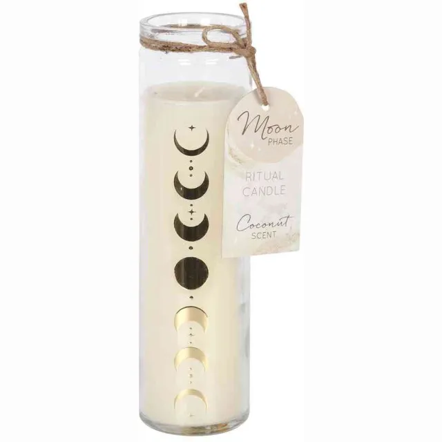 Something Different Moon Phase Coconut Tube Candle Geurkaars - Multicolours