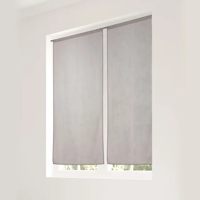 LINDER Doorschijnend gordijn - elegante uitstraling - 1 stuk - 100% polyester - 45 cm breed, 120 cm hoog Grijs