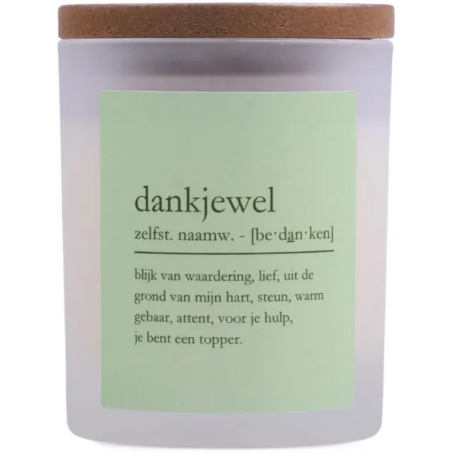 Le Bon Sens Bon Sens - Geurkaars "Dankjewel" - Appelbloesem & Vanille groen