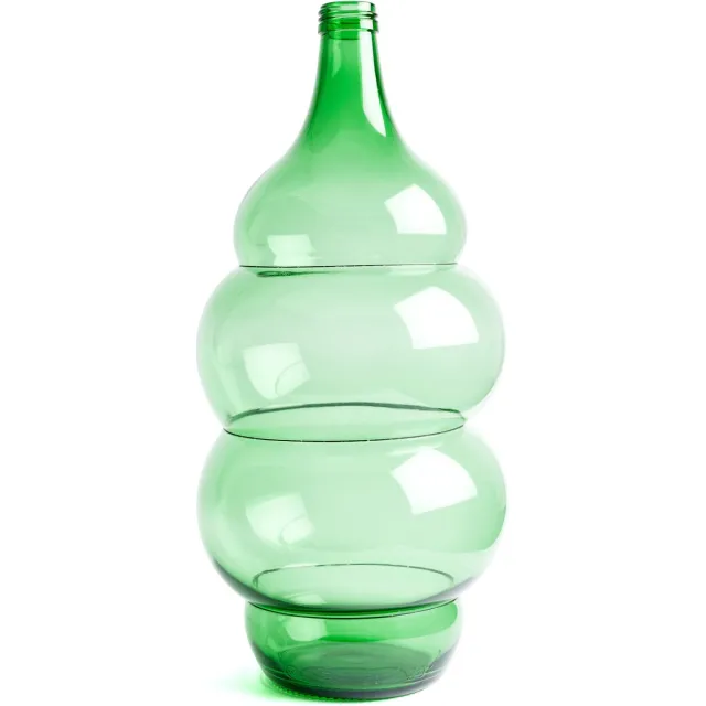 Ikonic Blown Bottle Vaas Groen Type M16 Klaas Kuiken