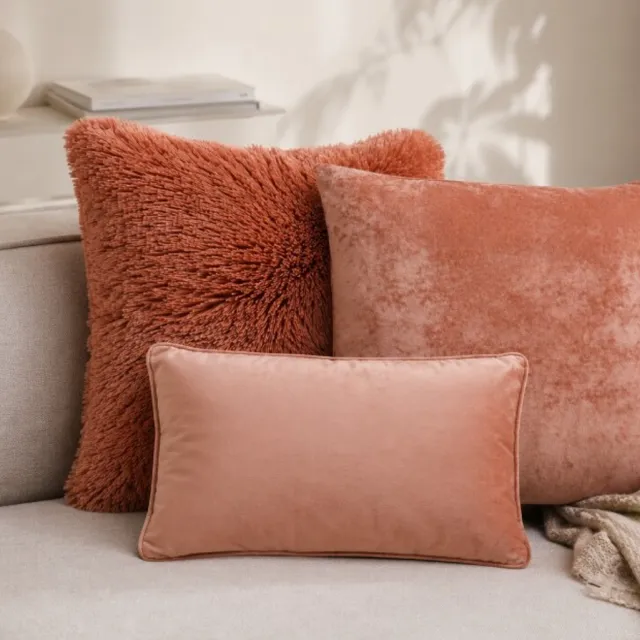 Dutch Decor KUSSENSET - 3-delig - Sky - 45x45 cm, 30x50 cm - inclusief binnenkussens - roze - Met Ritssluiting – Decoratie set sierussens - Comfortabele kussentjes voor op de Bank
