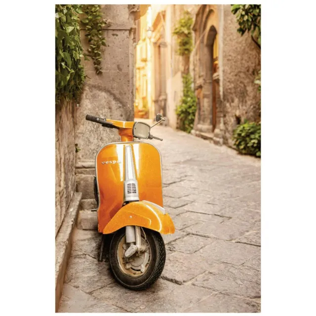 Vgdesign Oranje scooter in steeg 50x70 cm tuinposter banner VGDesign onbekend