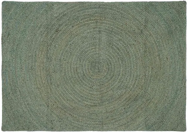 vidaXL Gebied - Tapijt - Olijfgroen - 140 - x - 200 - cm - Jute