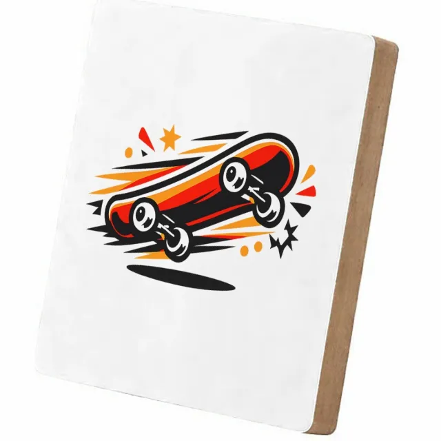 Mr Cadeautjes MDF staande fotolijst 15,2 x 15,2 - design Een compacte naamprint met een energiek icoon dat snelheid u | cadeau Wit