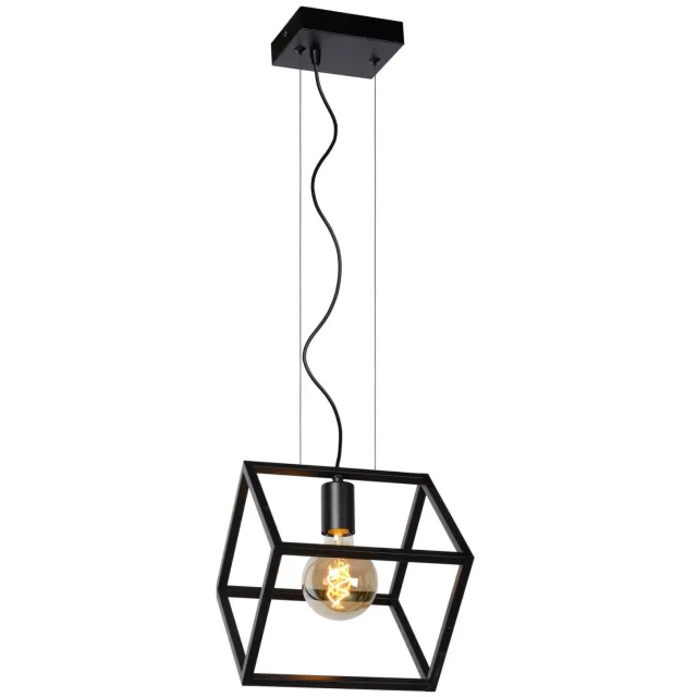 Lucide FABIAN - Hanglamp - 1xE27 - Zwart