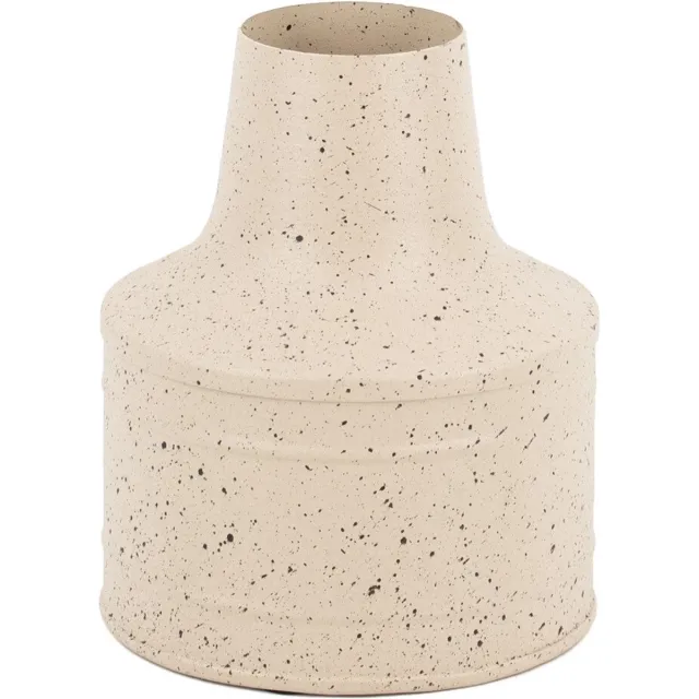 homebound by ky Metalen vaas zand dots | 6,5x14x17cm | bloemenvaas metaal