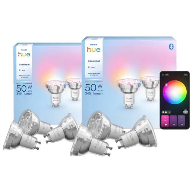 Philips Hue Essential White and Color GU10 6-Pack