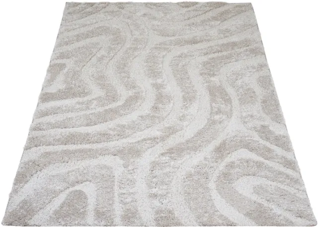 Veer Carpets Vloerkleed Isa Beige 70 - 160 x 230 cm - Design Hoog-Laag Vloerkleed in Scandinavische / Japandi Stijl