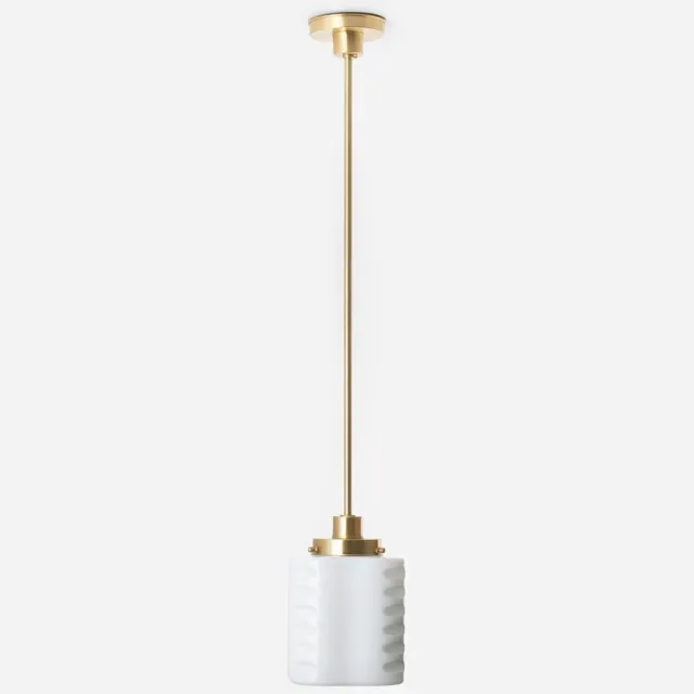 Coloured by Art Hanglamp De Klerk 20's Messing - Art Deco Trade
