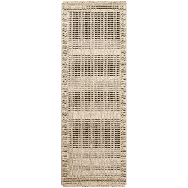 Surya Mindy vloerkleed binnen en buiten jute-look beige zwart