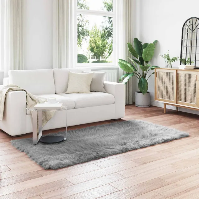 vidaXL Tapijt van imitatie TAFALLA Grijs 100 x 200 cm Polyester, foto 2