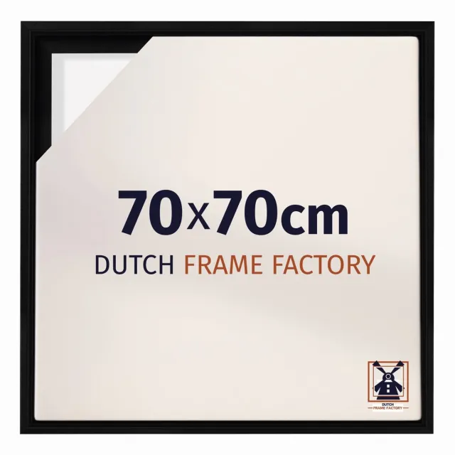 Dutch Frame Factory Baklijst 70x70 cm - Zwart Mat - Geschikt voor Canvasdoek - MDF Baklijst Lausanne