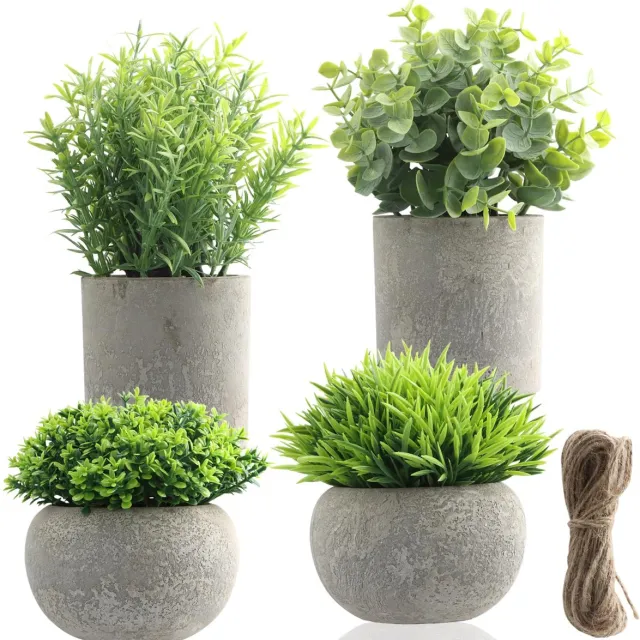Ibenzoa Set van 4 Levensechte Decoratieve Kunstplanten voor Diverse Binnenruimtes en Evenementen groen