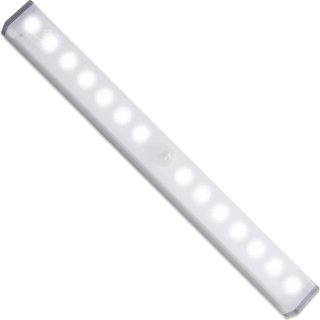 De Beste Gadgets Handy Century Led Strip - Kastverlichting - Draadloos en Zelfklevende Led Verlichting - Bewegingssensor - 30.000 Uur - Duurzaam | Trapverlichting | Kastverlichting | Onderbouw verlichting | Led Lamp [Zilver - 20cm 1 Kleur]