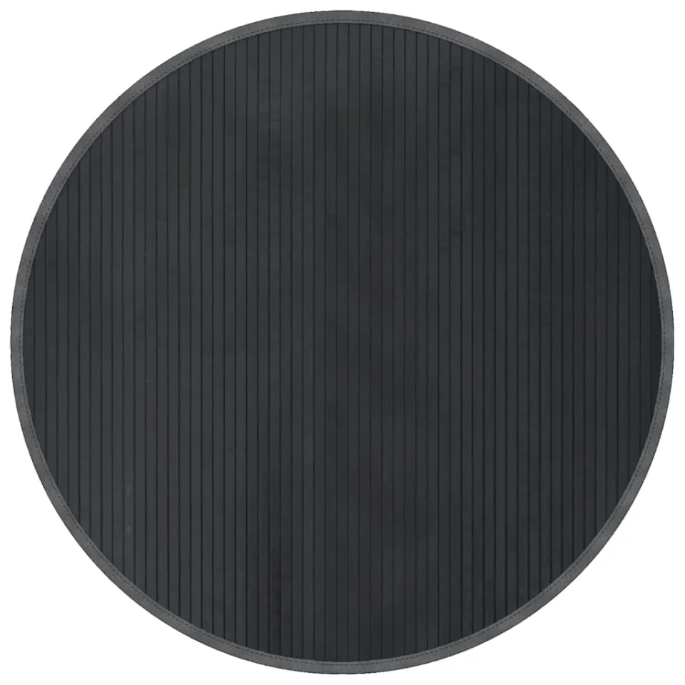 vidaXL Vloerkleed rond 100 cm bamboe grijs, foto 3