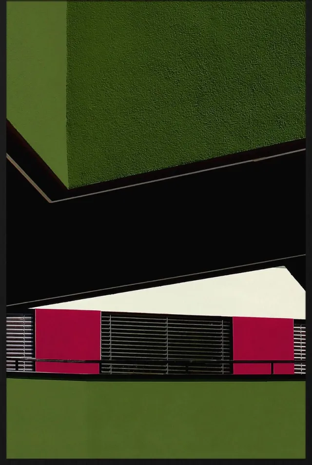 WANDKRAFT Schilderij - architectuur - Collectie rhythm of the city - Forex met zwarte lijst - 98x148cm Multi