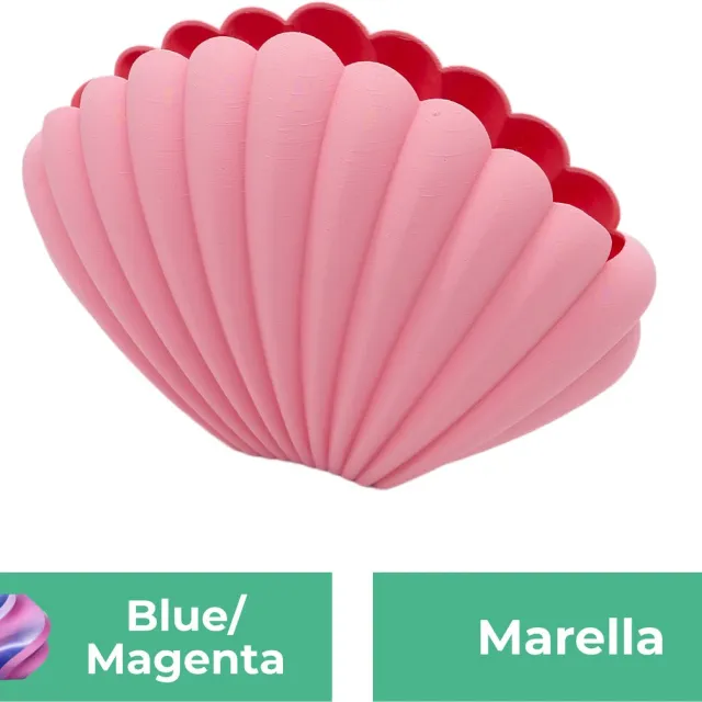 Lovora Marella organische vaas – Decoratieve vaas - Blauw / Paars - 3d geprinte vaas – geschikt voor droogbloemen