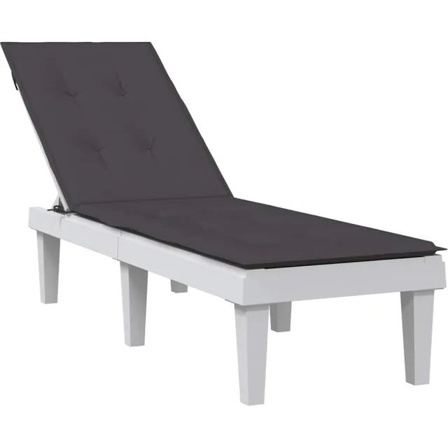 vidaXL Terrasstoelkussen (75+105)x50x3 cm stof gemêleerd antraciet Anthraciet