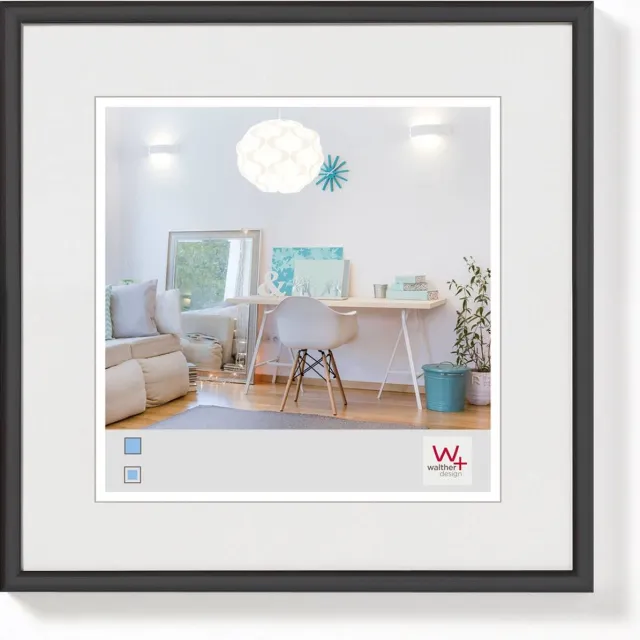 Walther New Lifestyle - Kunststof lijst - Fotoformaat 13x13 cm - Zwart