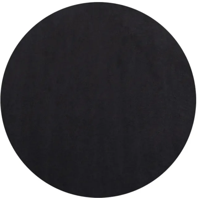Dutch XXL Rond Wasbaar Vloerkleed | Tapijt | Sky | Uni | Zwart | 120x120 cm