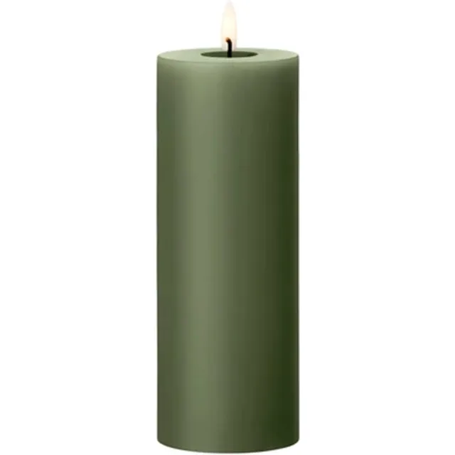 Ester & Erik Stolpkaars 20cm Green Soil LED - Kaarsen groen