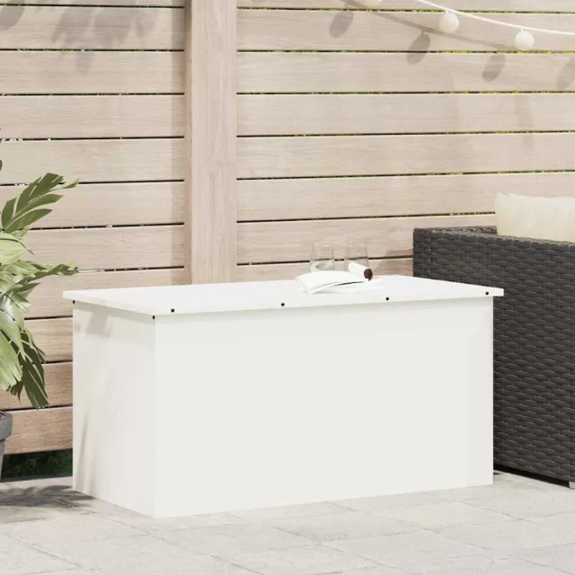 vidaXL Tuinkussenopbergdoos Gegalvaniseerd staal 100 x 50,5 x 50 cm Wit