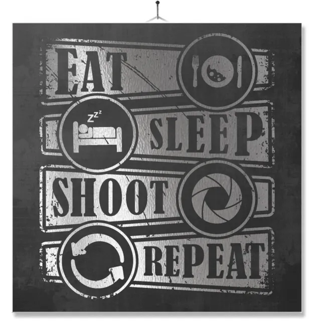 MC Living Tegel Met Opdruk | Geschenk | Kado | Eat Sleep Shoot Repeat Multi-Color
