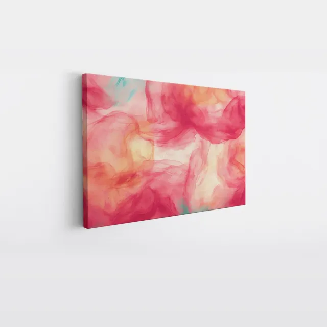 Saammp Canvas Schilderij - Kleurrijk Abstract - 90x60 - Foto op canvas - Wanddecoratie - Muurdecoratie Woonkamer - Slaapkamer decoratie - Canvas Print Multicolor