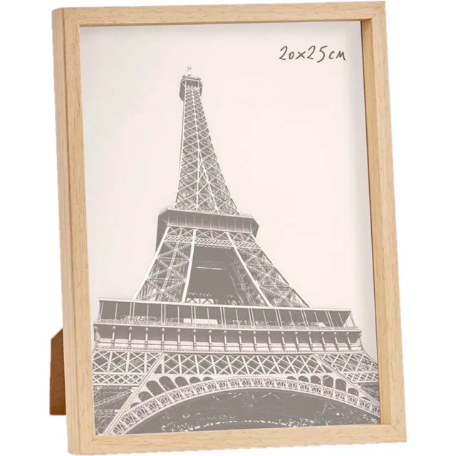 Arte r Fotolijst - houtlook - kunststof/glas - 27 x 22 cm - voor foto van 20 x 25 cm - staand/hangend Bruin