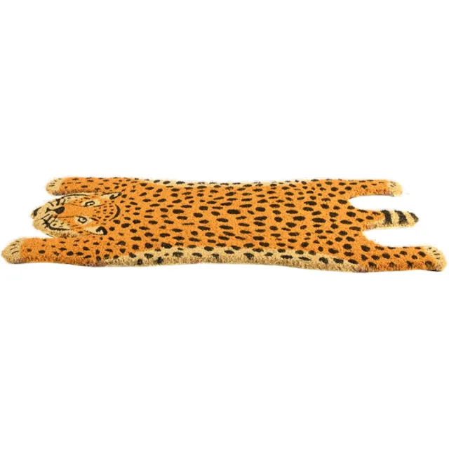 Esschert Design Deurmat 'Jachtluipaard' (75cm x 38cm) Bruin