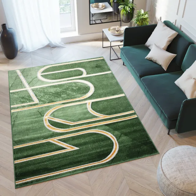 Tapiso Turmalin Vloerkleed Groen Laagpolig Woonaccessoires Tapijt