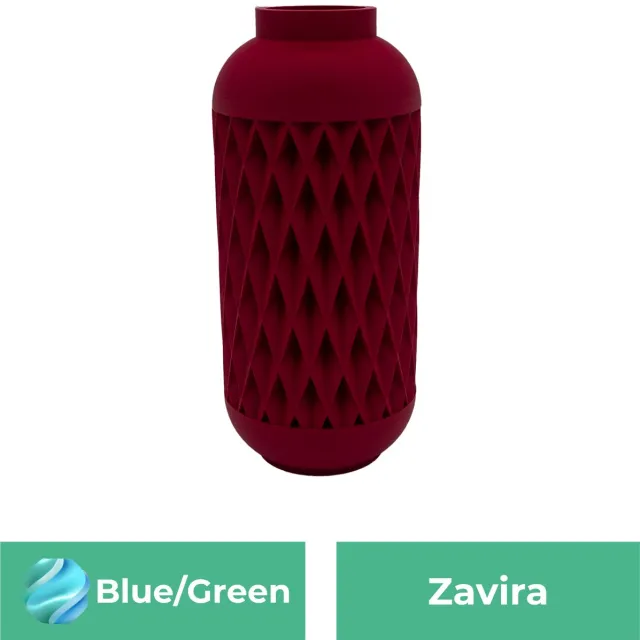 Lovora Zavira moderne vaas – Decoratieve vaas - Blauw / Groen - 3d geprinte vaas – geschikt voor droogbloemen - 20CM