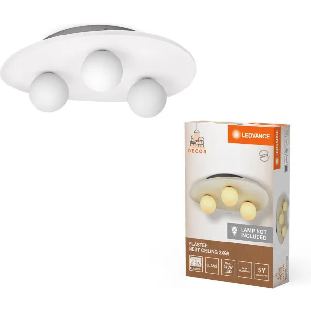 LEDVANCE Decor Plaster Nest Plafondlamp 3XG9 Wit