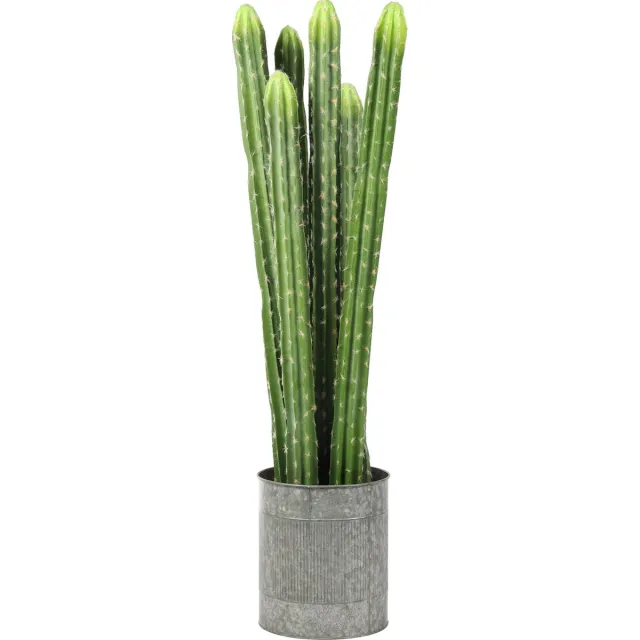 Kunstpalm Kunstcactus Arizona | 96cm - Kunst Cactus - Woestijn nep cactus - Kunstplant cactus - Kunst Cactus in pot - Nep Cactus Lichtgroen