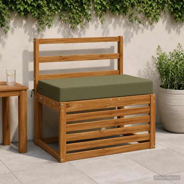 vidaXL Rugkussen SOEST 100% Polyester Olijfgroen 70 x 40 x 10 cm