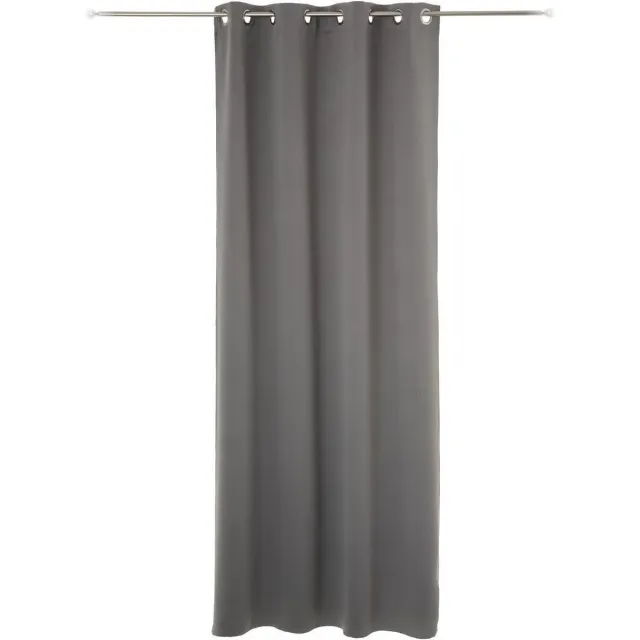 Atmosphera set van 2 Grijze verduisteringsgordijnen 135x240cm - Kant en klaar met ringen - Gordijn raambekleding - 2 stuks grijs