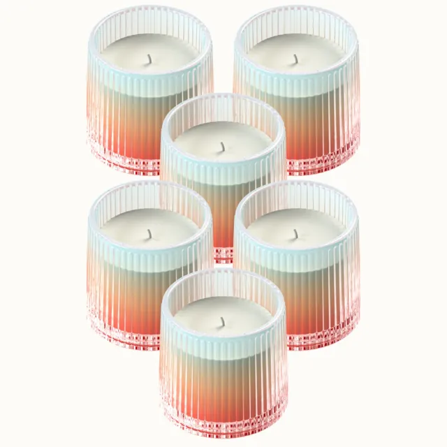 Spaas Pop geurloze kaars – Tropisch Rood – +70% plantaardige was – circa 27u - 6 kaarsen