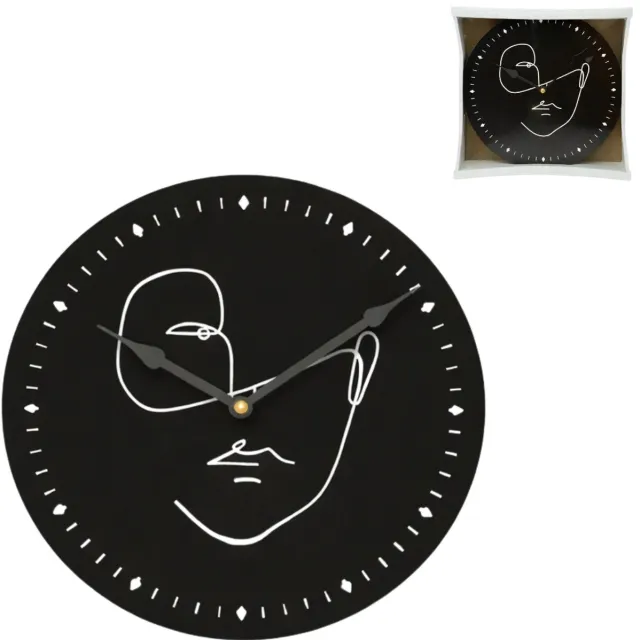 Noor Living Wandklok Face Zwart 29 Cm - UNI