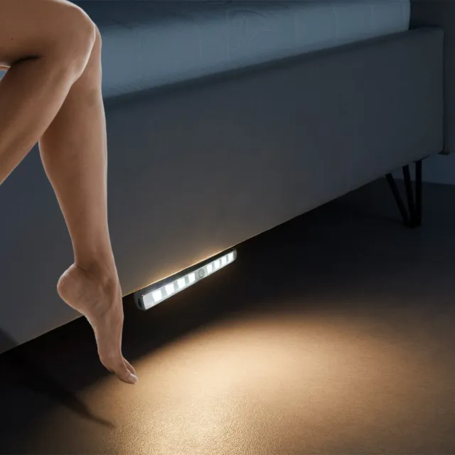 Realight Uitstapverlichting - 2 stuks - Bedverlichting voor beide kanten - Bewegingssensor - Kastverlichting - Uitstapverlichting Bed - Zilver