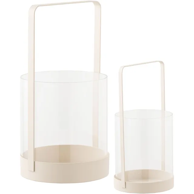 House Nordic Storma kaarsenhouder set met 2 beige
