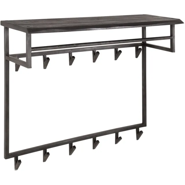 Giga Living Giga Meubel Kapstok Yucon - Zwart Metaal - 12 Haken - 30x100x80cm
