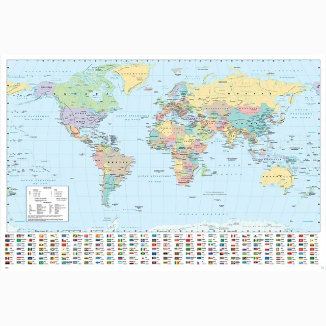 ABYSTYLE Poster Harper Collins - World Map 21 - Frans - 91,5x61cm Divers