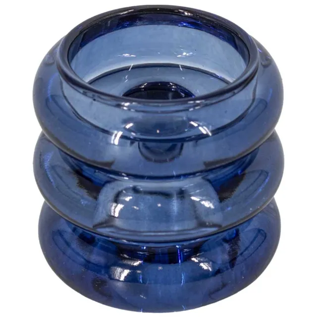 homebound by ky Glazen waxine- en kaarsenstandaard blauw