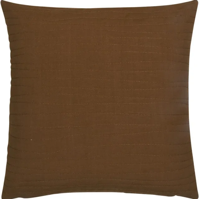 Linen & More Uneven Stitching Henna Bruin Kussen -45 X 45