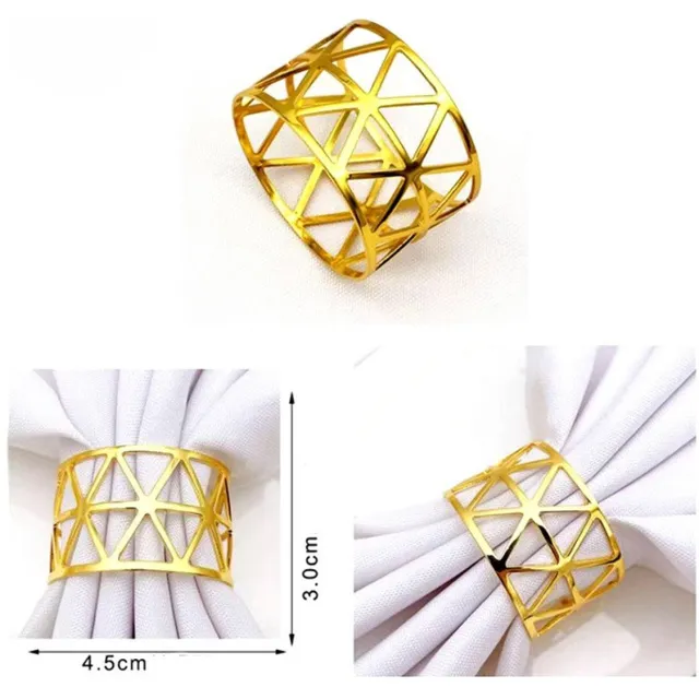 LOUZIR 12 Stuks Servetringen - Servetring Goud - hotel tissuehouder - Tafelaccessoires – Tafeldekken – Tafeldecoratie - Servet Ringen - Goud - LOUZIR