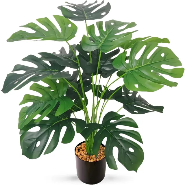 Unyqoos Grote decoratieve kunstplant Monstera met verstelbare takken en bladeren Monstera deliciosa