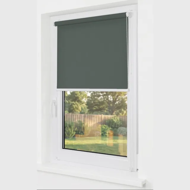Estika Klemmfix rolgordijn zonder boren 80x150 cm grijs 1 lichtdoorlatend
