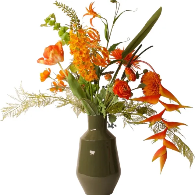 Winq Boeket Kunstbloemen Oranje -Plukboeket kunstbloemen