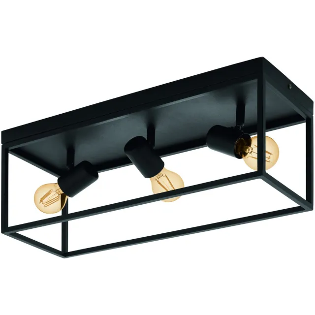 EGLO Silentina Plafondlamp - E27 - 54 cm - Zwart